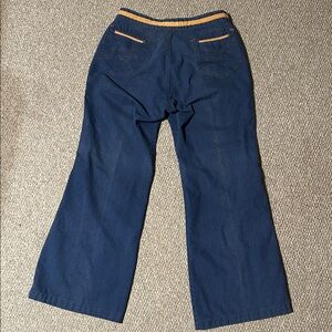 Vintage 1970s Women's Wide Leg Chambray Blue Jeans